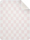 KICPOAY Pink White Checkered Baby Swaddle Blanket for Boys and Girls, Muslin Baby