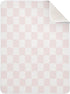 KICPOAY Pink White Checkered Baby Swaddle Blanket for Boys and Girls, Muslin Baby
