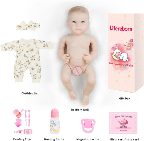 20Inch 3+ Lifelike Reborn Baby Dolls - Soft Vinyl Realistic Newborn Baby Dolls Poseable Real Life Baby Girls Dolls