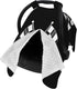SHANGYINGJI Summer Cool Black and White Checkered Flag Car Seat Cover Baby Carseat Covers Baby for Girl Boy Muslin