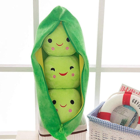 Beans,9.8''/25cm) AOQI Giant Peas in A Pod Plush Toy Pea Pod Pillow Cute Pea Stuffed Toys Plant Doll Various Sizes