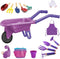 15 PCS Kids Gardening Tool Set with Wheelbarrow, Flower Pot, Storage Bag, Rake, Fork, Shovel, Apron for Outdoor Play