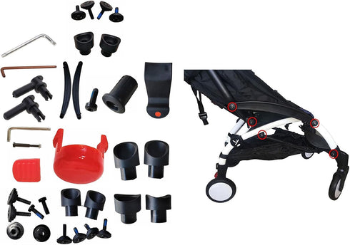 KANGQL Set Handrail Screw, Baby Carriages Repair Essential Replacement Spare Screws Maintenance Tool for Strollers