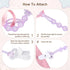 4 Packs Silicone Pacifier Clip Holder with One-Piece Beads, Soft Flexible and Rust-Free Binky Pacifiers Clips