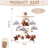 Wonderoo by Wowo Baby Mobile for Crib Handmade Hanging Felt Nursery Mobile Fits Most Crib Arms Gender-Neutral Boho