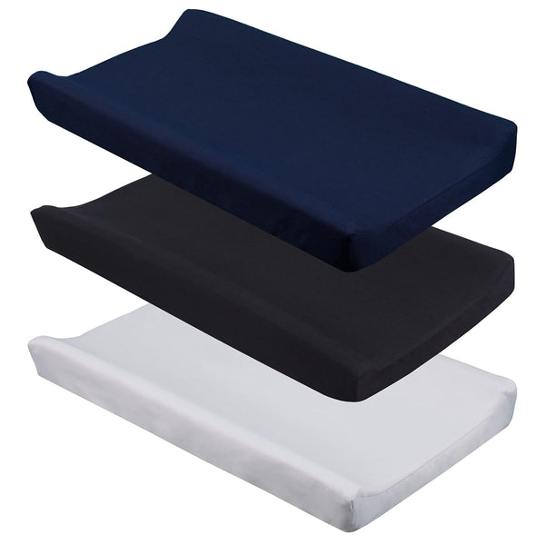 CaSaJa Diaper Changing Pad Cover for Baby Boys Set of 3, Snug