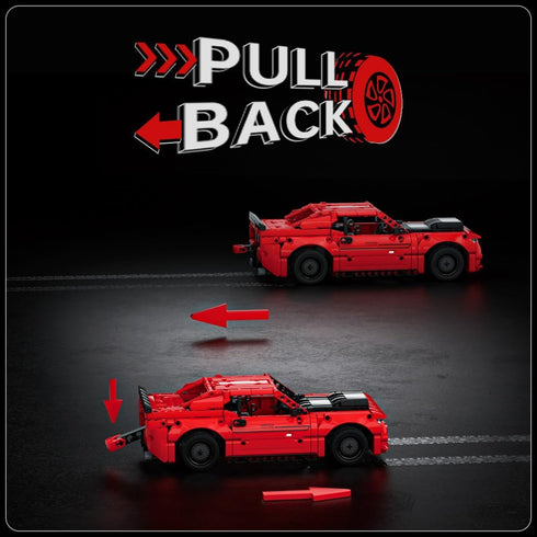 Mould King Car Challenger Hellcat Super Car Models Building Toys - Pull Back Toy Cars 15080 Model Car Kits