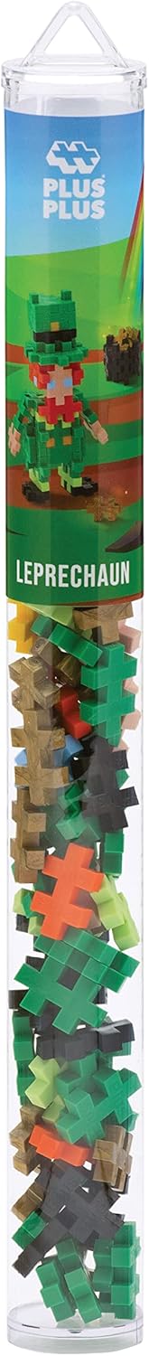 PLUS PLUS - Leprechaun, 70 Piece Tube, Construction Building Stem/Steam Toy, Interlocking Mini Puzzle Blocks