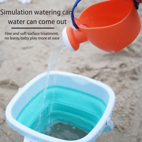 Set 11Pcs Set, 3+ HaiLeTao Beach Toys for Kids -Collapsible Sand Bucket&Mesh Beach Bag and Shovels Sand Rake Toy Animal