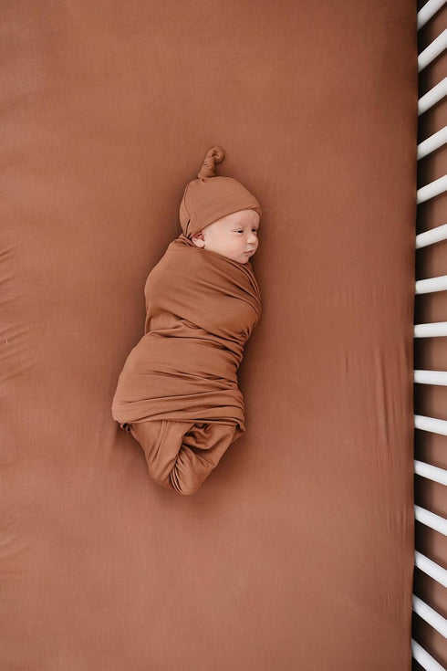 Mebie Baby Stretch Sheet, Rust