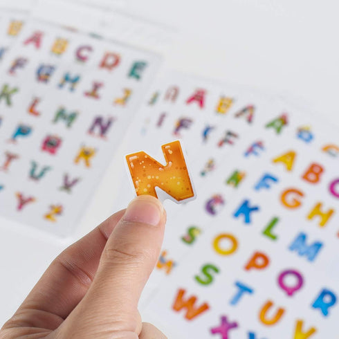 664 Pcs Cute Alphabet Letter Stickers - 24 Sheets Colorful Animals Art Paper for Preschool Kids, Scrapbook, Party