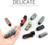 CORPER TOYS Mini Train Toy Die-Cast Pull Back Steam Train Model Set - 4 Packs (16 Pieces)