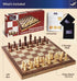 Portable Wooden Chess Set for Adults and Kids, 15" Board with Pieces & Drawstring Bag