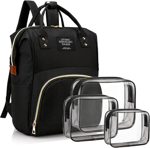 Timberer Diaper Bag with Organizing Pouches, Nappy Bags Handbag Multifunction Diaper Bag