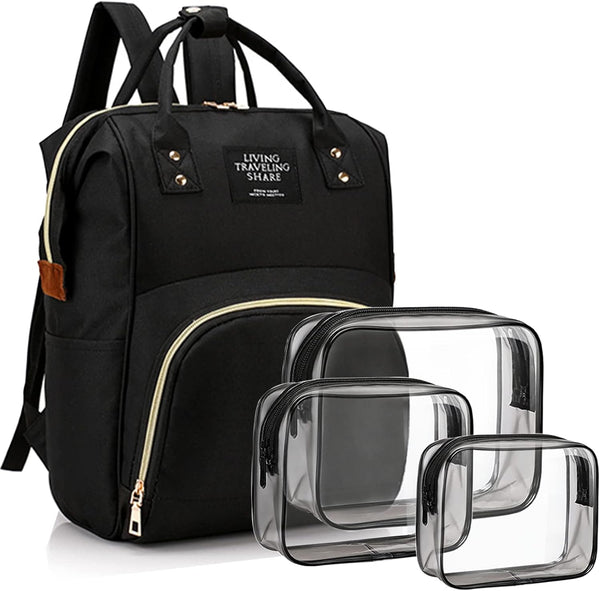 Timberer Diaper Bag with Organizing Pouches, Nappy Bags Handbag Multifunction Diaper Bag
