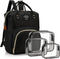 Timberer Diaper Bag with Organizing Pouches, Nappy Bags Handbag Multifunction Diaper Bag