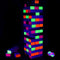 Ahuimeius 54 Piece Glow Tumble Tower Board Games, Glow in The Blacklight Tumble