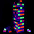 Ahuimeius 54 Piece Glow Tumble Tower Board Games, Glow in The Blacklight Tumble