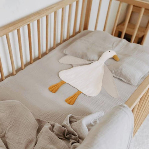 Baby Toys Lovey Blanket Soft Duck Blankets for Newborn Essentials 0-6 Months, Sensory Stuffed Animal Security Blanket for Boys and Girls (White, Duck) by Wimist