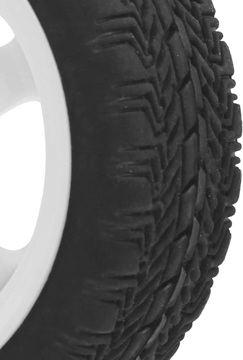 4Pcs 65mm RC Non-Slip Rubber Tires, Series Hub with Sponge Lining for WPL D12 1/10 Wheel Upgrade Accessories