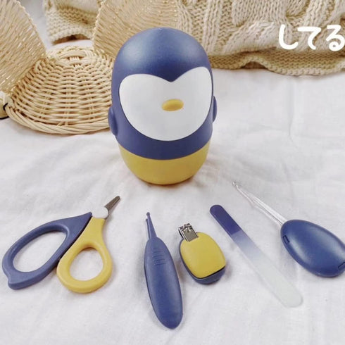 Set Boy Girl Nail Clippers Grooming Kit for Newborns Nail Scissors File Ear Spoon Tweezer Safe Ergonomic for Tiny