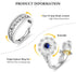 Aucuu 6PCS Set Anti Anxiety Fidget Ring for Women, Open Adjustable Ring, CZ Cubic Zirconia Diamond Rings, Rotatable
