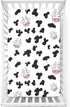 Cow Print Themed Fitted Mini Crib Sheets,Portable Mini Crib Sheets Ultra Soft