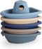 mushie Stackable Bath Boats Toy (Ocean) | Floating Bathtub Toys for Baby