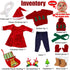 Set 17 18 Inch Set Ebuddy Doll Clothes & Accessories - Christmas Santa Costume for & Dolls, Including Xmas Tree Sweater