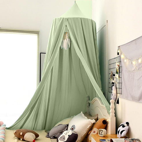 Bunnikins & Clover Bed Canopy for Girls Boys Bedroom Decor, Round Dome Mosquito Net for Baby Crib, Nook Castle Game