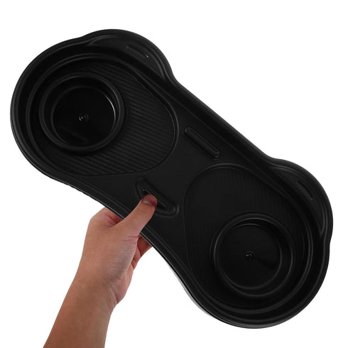 Universal Stroller Snack Tray with Cup Holder, Panda-Shaped Plastic Stroller Tray Accessory for Travel and Daily