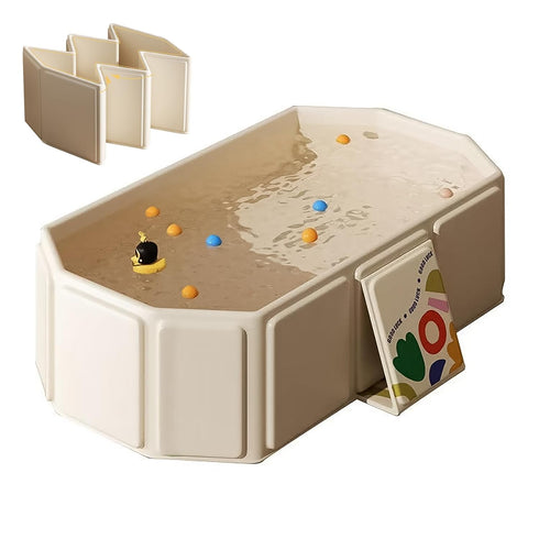 Collapsible Baby Bathtub, Portable & Foldable Bathtub for Newborns to Toddlers, Easy