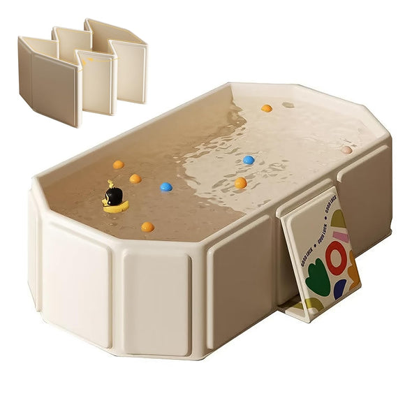 Collapsible Baby Bathtub, Portable & Foldable Bathtub for Newborns to Toddlers, Easy