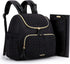 mommore Small Diaper Bag, Stylish Baby Backpack with Insulated Pockets, Changing Pad, and Stroller Straps