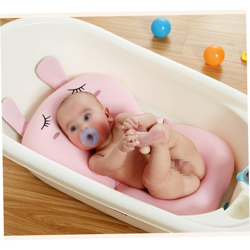 ERINGOGO Foldable Baby Bathtub Pig-Shaped Bath Tub Newborn Bath Seat Infants Support Cushion