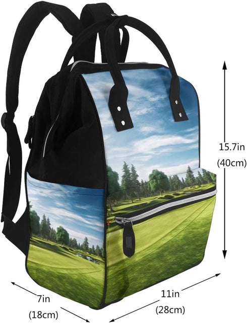 DWVTSLH Backpack Mummy Backpack Golf Course Lawn Diaper Bag Multifunction Nappy Bags Waterproof Large Capacity Travel