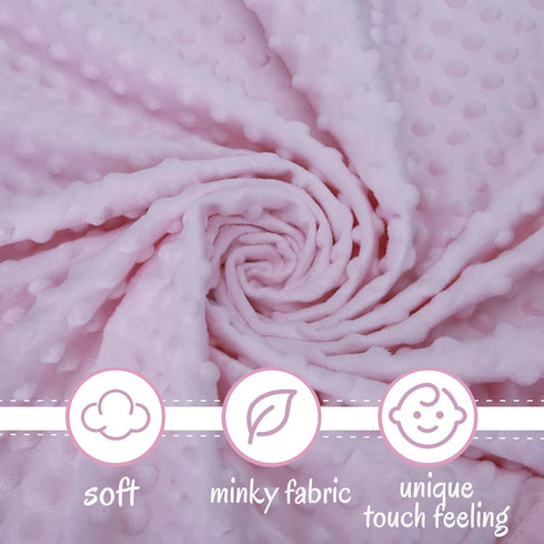 Pro Goleem Loveys for Babies, Bunny Security Blanket, Soft Pink Lovie for Infant and Toddler Snuggle Toy, 16 Inch