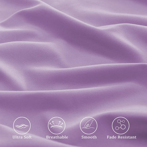 NookZuzu 3 Set,Purple Set 3-Piece Set Set Piece Toddler Sheet Basics Bed Sheet for Toddler,Microfiber Sheet Soft
