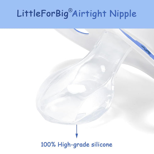 LittleForBig Adult-Sized Printed Pacifier in Blue - Generation II
