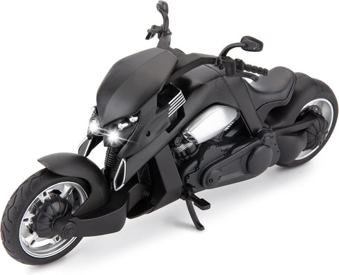 BDTCTK 1:12 Compatible Travertson V-rex Motorcycle Toy Car, Model Car Gift for Adults and Kids (Black)