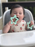 Jimibaby Silicone Star Teether, The First Teething Toy for Baby Boys and Girls, 100% BPA Free, Freezer Safe (Mint Star)