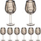 Toddmomy 10Pcs Mini Dollhouse Wine Glasses - 1:12 Scale Kitchen Toys and Accessories