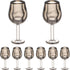 Toddmomy 10Pcs Mini Dollhouse Wine Glasses - 1:12 Scale Kitchen Toys and Accessories