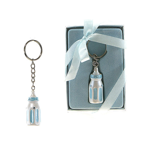Lunaura Baby Keepsake - Set of 12 "Boy" Baby Bottle with Crystals