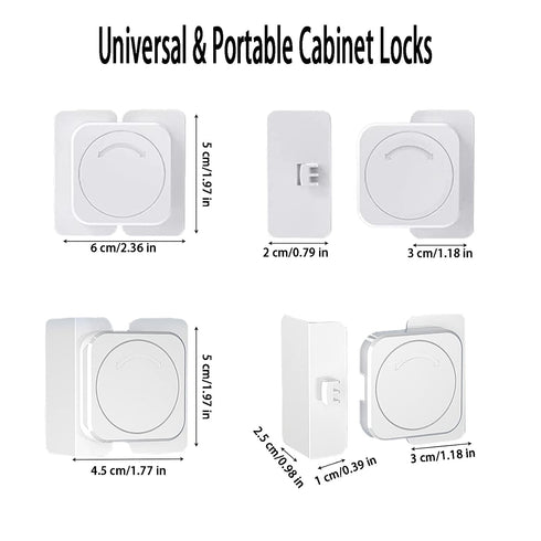 Locks(12-Pack) (8 Lock+4 Cabinet for Babies, Kids and Toddlers Proofing Cabinet Child, safety Locks Suitable