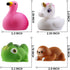 No Hole Bath Toy, 12 Pack Light Up Animal Tub Toys for Toddler Swimming Pool Party, Bathtub Game