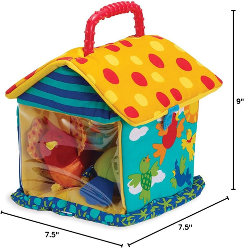 Manhattan Toy Put and Peek Birdhouse Soft Activity Toy, 7.5 x 7.5 x 9 Inches