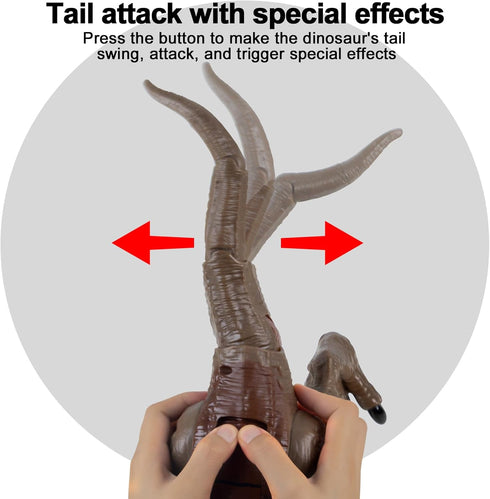 3-5 6 7 8 Tyrannosaurus Rex Action Figure Toy - Continuing Head Strike T Rex Dinosaur Toy with Roar & Light Up, Neck