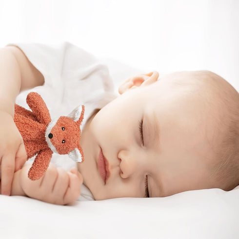 Baby Orange Fox Soft Stuffed Animal Security Blanket, Plush Lovey Blanket, Cuddly Snuggle Blankie for Boys Girls, 14"