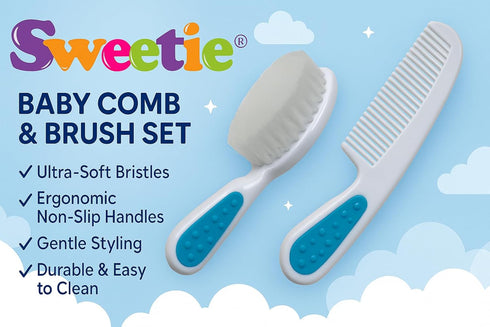Sweetie Brush and Comb for Baby Blue